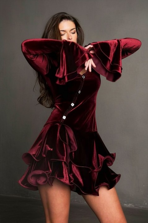 Φόρεμα VERLIANA BORDO, Χρώμα: μπορντό, IVET.EU - Εκπτώσεις έως -80%