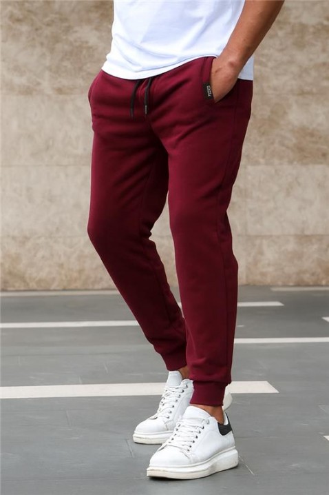 Ανδρικό παντελόνι FRONOZO BORDO, Χρώμα: μπορντό, IVET.EU - Εκπτώσεις έως -80%