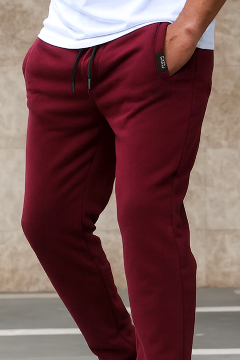 Ανδρικό παντελόνι FRONOZO BORDO, Χρώμα: μπορντό, IVET.EU - Εκπτώσεις έως -80%