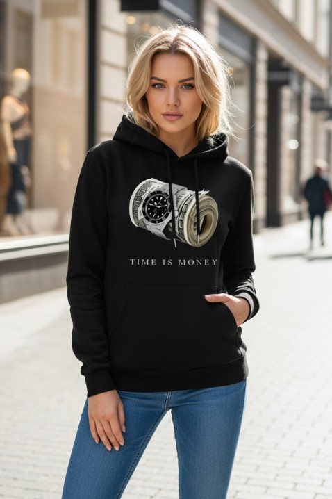 Φούτερ MARLINZA, Χρώμα: μαύρο, IVET.EU - Εκπτώσεις έως -80%