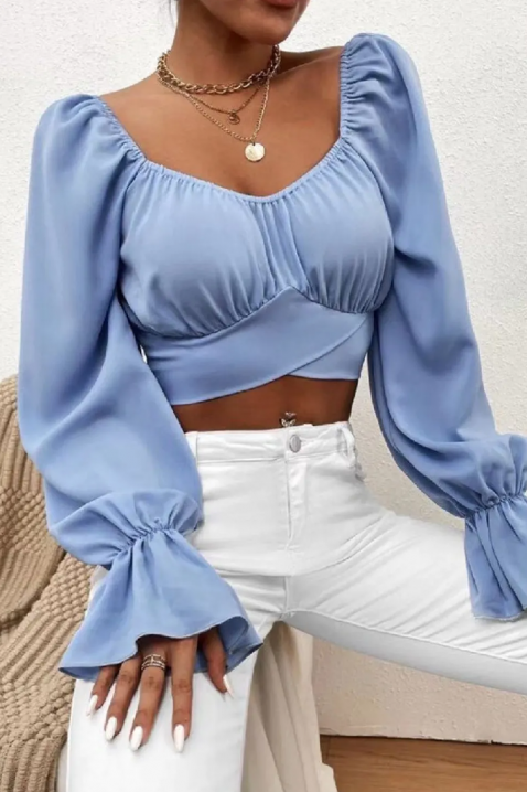 Γυναικεία μπλούζα LORFEZA, Χρώμα: Γαλάζιο, IVET.EU - Εκπτώσεις έως -80%