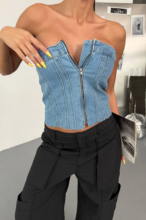 Τοπ ERELONZA SKY, Χρώμα: Γαλάζιο, IVET.EU - Εκπτώσεις έως -80%