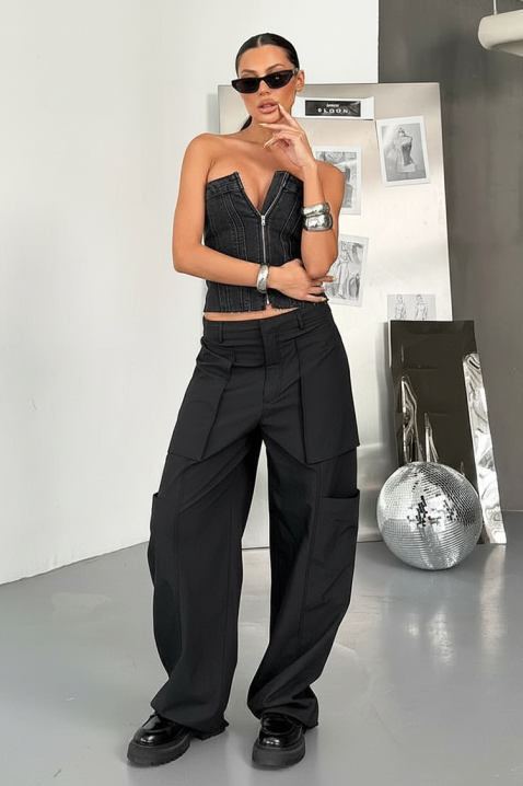 Τοπ ERELONZA BLACK, Χρώμα: μαύρο, IVET.EU - Εκπτώσεις έως -80%