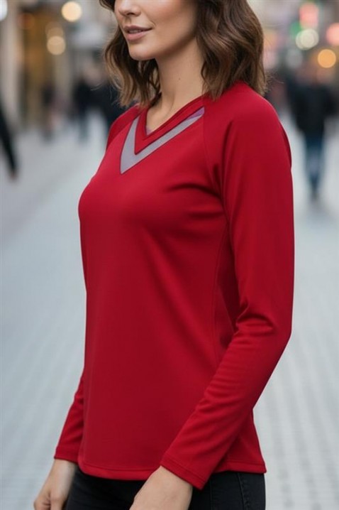 Γυναικεία μπλούζα RIONELDA RED, Χρώμα: κόκκινο, IVET.EU - Εκπτώσεις έως -80%