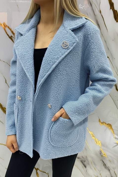 Παλτό ZALERODA SKY, Χρώμα: Γαλάζιο, IVET.EU - Εκπτώσεις έως -80%