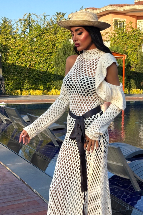 Φόρεμα SOBELZA ECRU, Χρώμα: εκρού, IVET.EU - Εκπτώσεις έως -80%