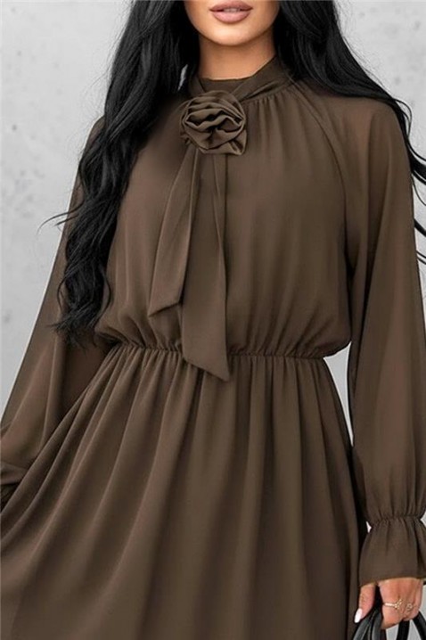 Φόρεμα BONSIANA BROWN, Χρώμα: καφέ, IVET.EU - Εκπτώσεις έως -80%