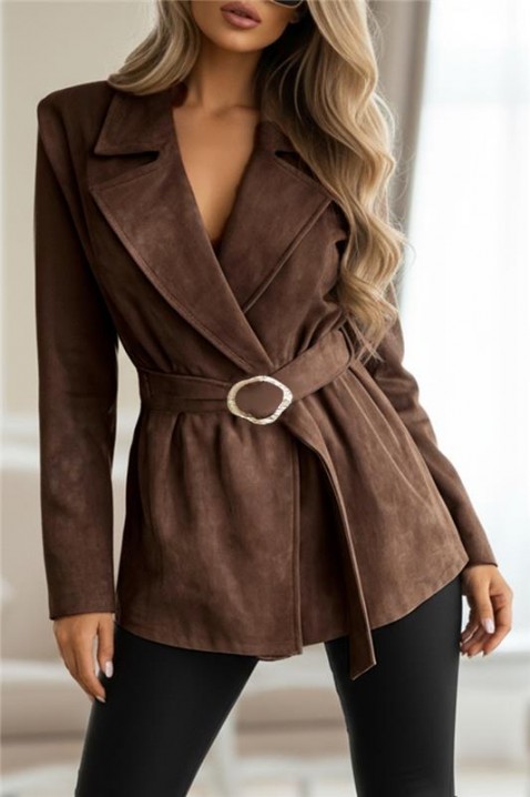 Σακάκι GLORDA MOCHA, Χρώμα: μόκα, IVET.EU - Εκπτώσεις έως -80%