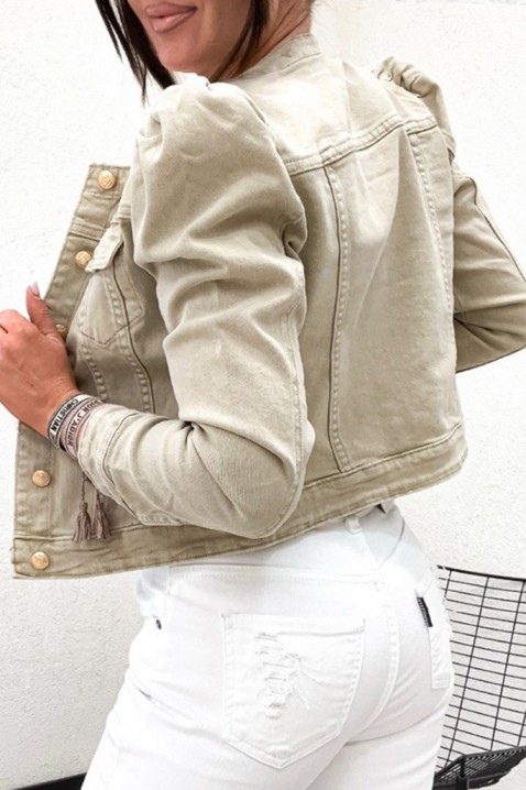 Τζιν μπουφάν BELIGONDA, Χρώμα: μπεζ, IVET.EU - Εκπτώσεις έως -80%