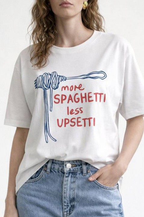 Κοντομάνικο μπλουζάκι SPLAVINDA, Χρώμα: άσπρο, IVET.EU - Εκπτώσεις έως -80%