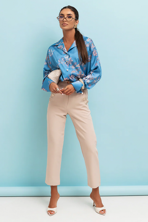 Γυναικείο πουκάμισο ILANZANA BLUE, Χρώμα: μπλε, IVET.EU - Εκπτώσεις έως -80%