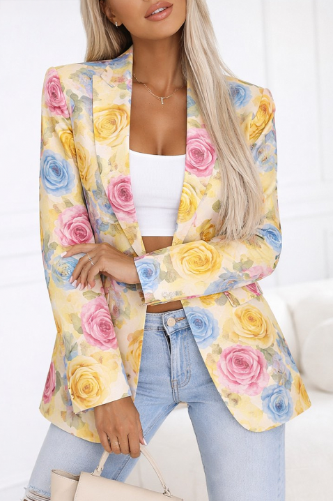 Σακάκι FROLDINZA YELLOW, Χρώμα: κίτρινο, IVET.EU - Εκπτώσεις έως -80%