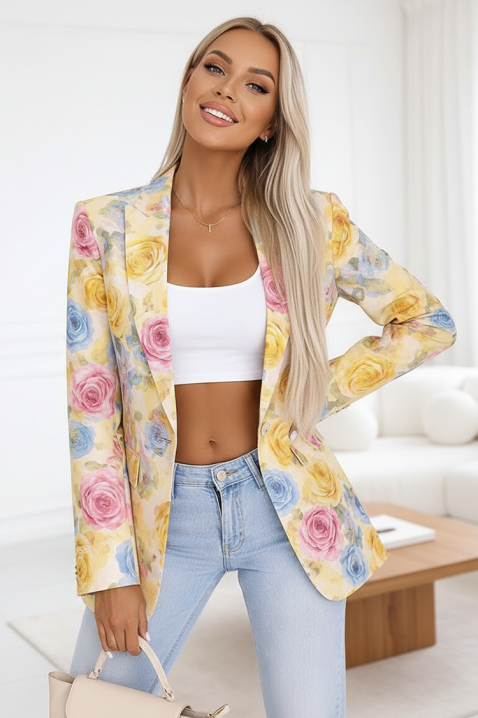 Σακάκι FROLDINZA YELLOW, Χρώμα: κίτρινο, IVET.EU - Εκπτώσεις έως -80%