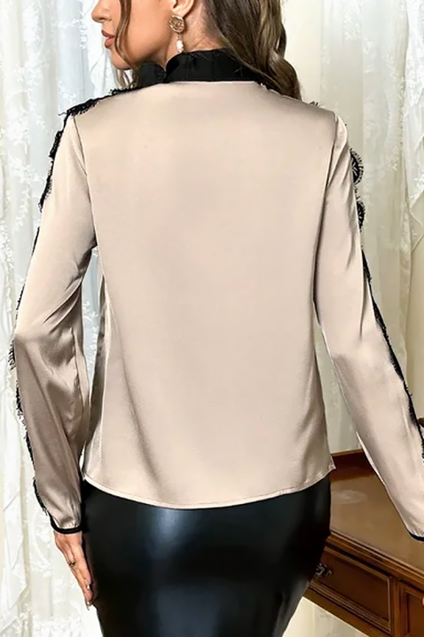 Γυναικείο πουκάμισο ZLEROLDA, Χρώμα: μπεζ, IVET.EU - Εκπτώσεις έως -80%