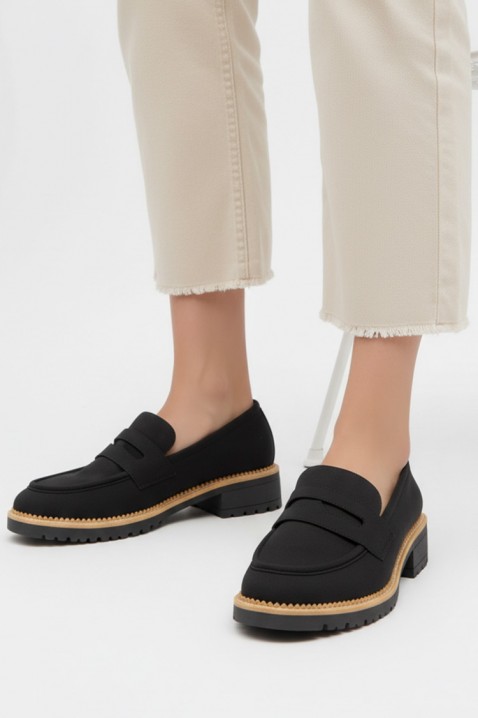 Γυναικεία μοκασίνια MOKANINZA BLACK, Χρώμα: μαύρο, IVET.EU - Εκπτώσεις έως -80%