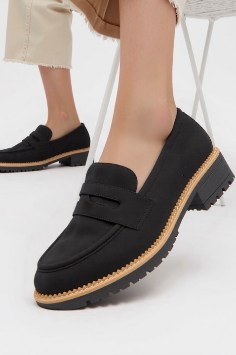 Γυναικεία μοκασίνια MOKANINZA BLACK, Χρώμα: μαύρο, IVET.EU - Εκπτώσεις έως -80%