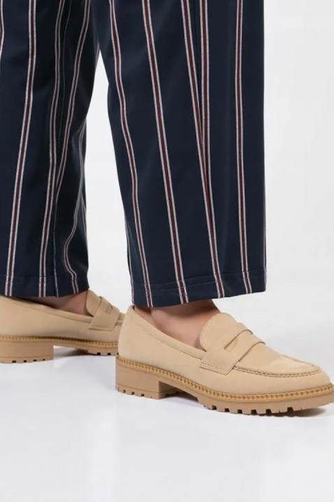 Γυναικεία μοκασίνια MOKANINZA BEIGE, Χρώμα: μπεζ, IVET.EU - Εκπτώσεις έως -80%