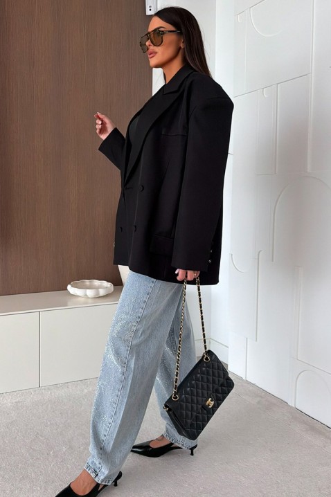 Σακάκι DROPILZA BLACK, Χρώμα: μαύρο, IVET.EU - Εκπτώσεις έως -80%