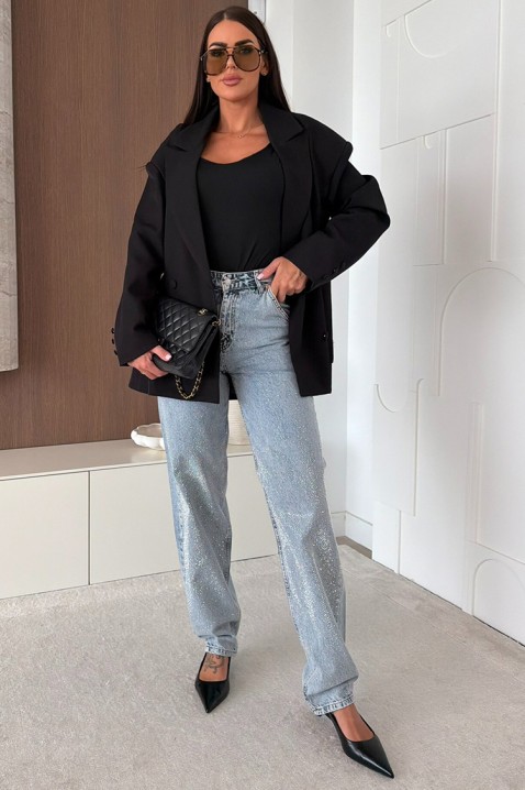 Σακάκι DROPILZA BLACK, Χρώμα: μαύρο, IVET.EU - Εκπτώσεις έως -80%