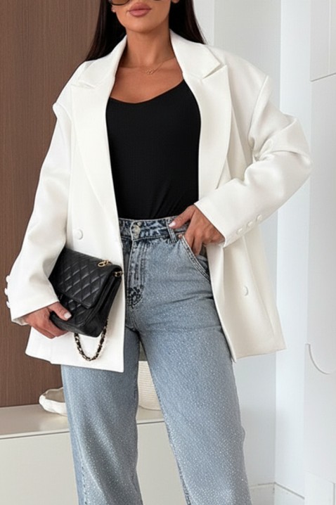 Σακάκι DROPILZA WHITE, Χρώμα: άσπρο, IVET.EU - Εκπτώσεις έως -80%