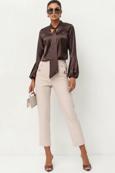 Γυναικεία μπλούζα GERZOLDA BROWN, Χρώμα: καφέ, IVET.EU - Εκπτώσεις έως -80%