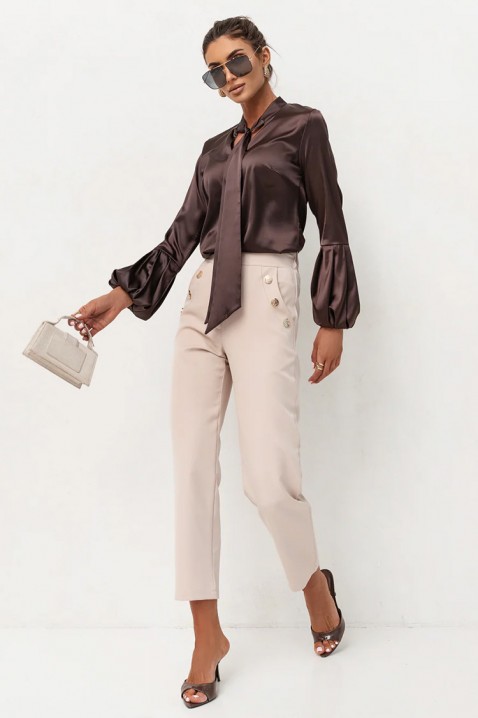 Γυναικεία μπλούζα GERZOLDA BROWN, Χρώμα: καφέ, IVET.EU - Εκπτώσεις έως -80%