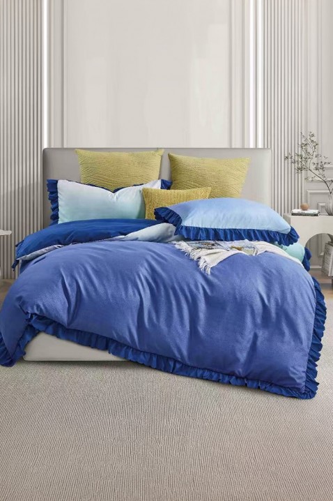Σετ κρεβατοκάμαρας SIOGERY BLUE 200x220 cm βαμβάκι - 3 τεμ., Χρώμα: μπλε, IVET.EU - Εκπτώσεις έως -80%