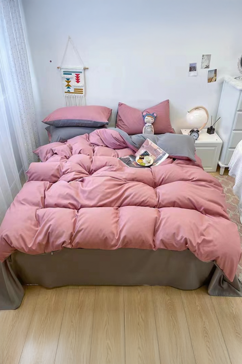 Σετ κρεβατοκάμαρας RONELMSY PINK 200x220 cm βαμβακερό - 4 τεμ., Χρώμα: ροζ, IVET.EU - Εκπτώσεις έως -80%