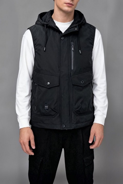 Άνδρικό γιλέκο FAMOZO BLACK, Χρώμα: μαύρο, IVET.EU - Εκπτώσεις έως -80%