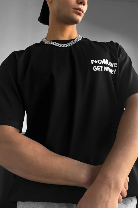 Ανδρικό μπλουζάκι FRONZO BLACK, Χρώμα: μαύρο, IVET.EU - Εκπτώσεις έως -80%