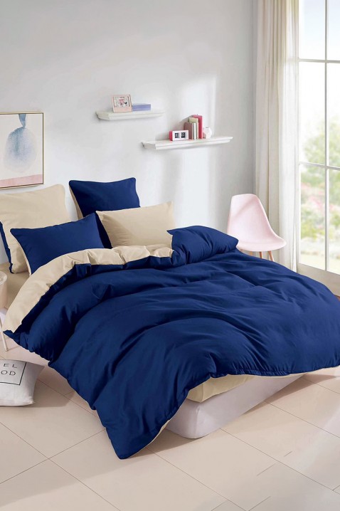 Σετ κρεβατοκάμαρας SINERLY 160x200 cm βαμβακερό - 4 τεμ., Χρώμα: σκούρο μπλε, IVET.EU - Εκπτώσεις έως -80%