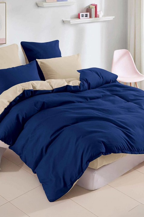 Σετ κρεβατοκάμαρας SINERLY 160x200 cm βαμβακερό - 4 τεμ., Χρώμα: σκούρο μπλε, IVET.EU - Εκπτώσεις έως -80%