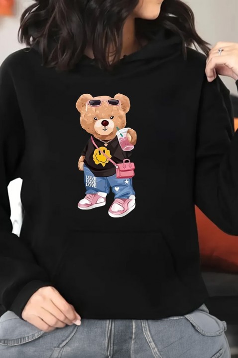 Φούτερ MECHOLDA, Χρώμα: μαύρο, IVET.EU - Εκπτώσεις έως -80%