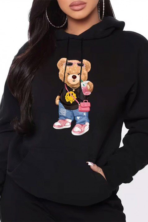 Φούτερ MECHOLDA, Χρώμα: μαύρο, IVET.EU - Εκπτώσεις έως -80%