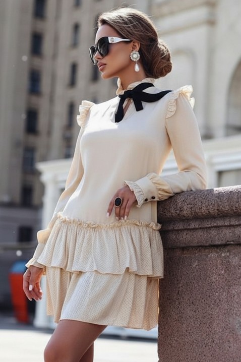 Φόρεμα VLODELZA, Χρώμα: εκρού, IVET.EU - Εκπτώσεις έως -80%