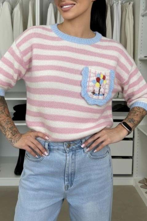 Πουλόβερ PLOLELONDA PUDRA, Χρώμα: πούδρα, IVET.EU - Εκπτώσεις έως -80%