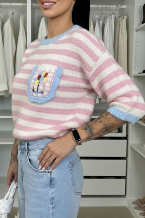 Πουλόβερ PLOLELONDA PUDRA, Χρώμα: πούδρα, IVET.EU - Εκπτώσεις έως -80%