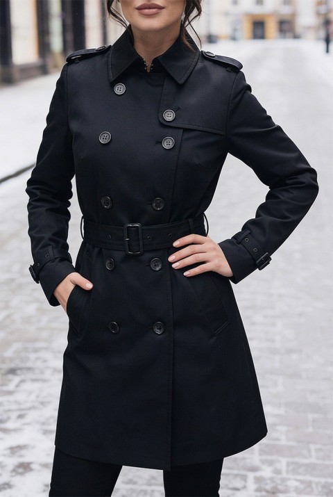 Καμπαρντίνα LORVELMA, Χρώμα: μαύρο, IVET.EU - Εκπτώσεις έως -80%