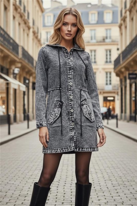 Τζιν μπουφάν ANREOLA, Χρώμα: γκρι, IVET.EU - Εκπτώσεις έως -80%