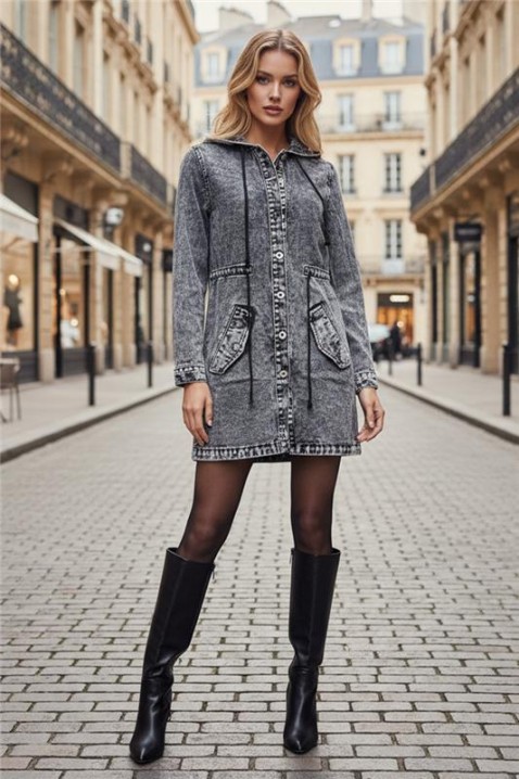 Τζιν μπουφάν ANREOLA, Χρώμα: γκρι, IVET.EU - Εκπτώσεις έως -80%