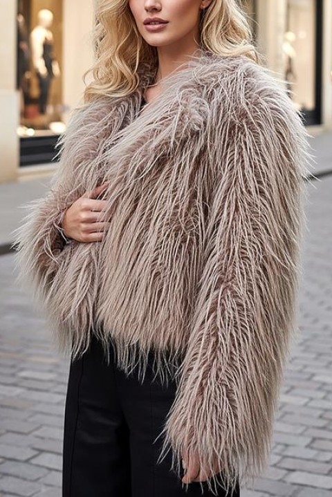 Παλτό LORMENZA BROWN, Χρώμα: καφέ, IVET.EU - Εκπτώσεις έως -80%