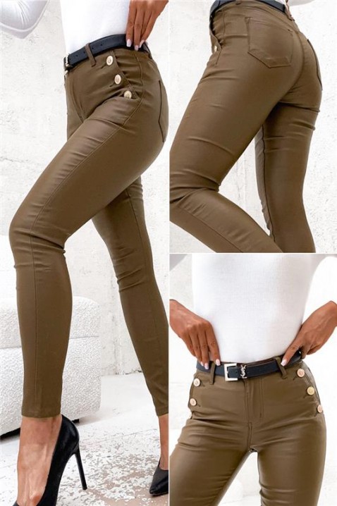 Παντελόνι TEBRIADA, Χρώμα: καφέ, IVET.EU - Εκπτώσεις έως -80%