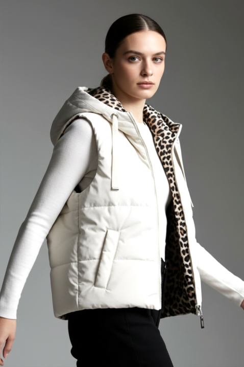 Γιλέκο CLERMONA WHITE, Χρώμα: άσπρο, IVET.EU - Εκπτώσεις έως -80%