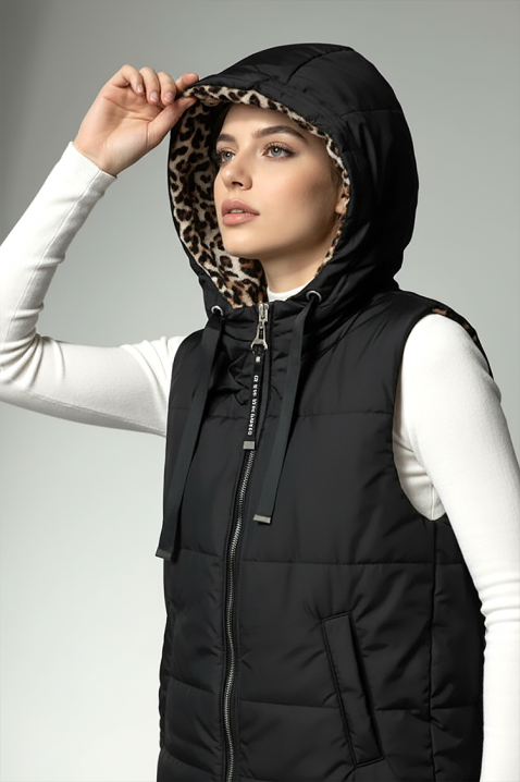 Γιλέκο CLERMONA BLACK, Χρώμα: μαύρο, IVET.EU - Εκπτώσεις έως -80%