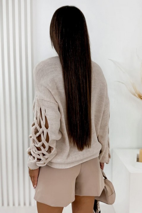 Ζακέτα JILENDA BEIGE, Χρώμα: άσπρο, IVET.EU - Εκπτώσεις έως -80%