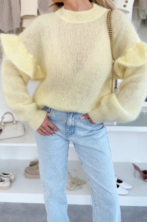 Πουλόβερ MEHORZA YELLOW, Χρώμα: κίτρινο, IVET.EU - Εκπτώσεις έως -80%