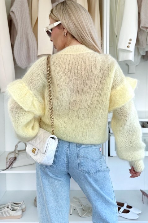 Πουλόβερ MEHORZA YELLOW, Χρώμα: κίτρινο, IVET.EU - Εκπτώσεις έως -80%