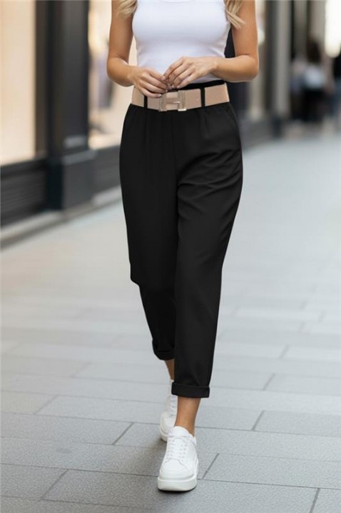 Παντελόνι LOVRENZA BLACK, Χρώμα: μαύρο, IVET.EU - Εκπτώσεις έως -80%