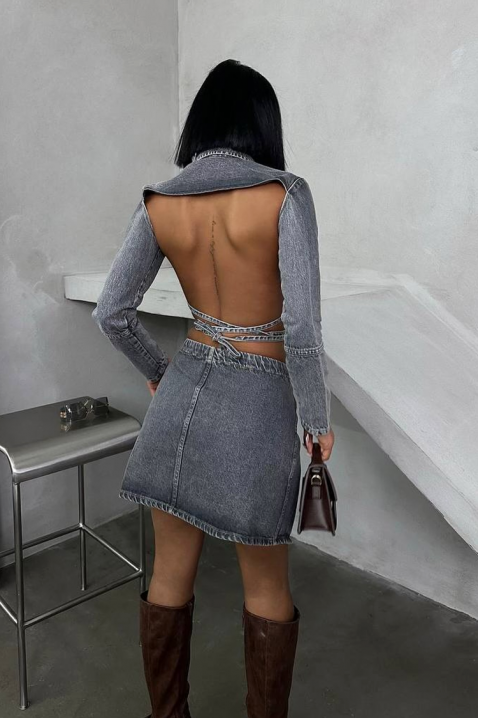 Σύνολο DENIMOLZA, Χρώμα: γραφίτης, IVET.EU - Εκπτώσεις έως -80%