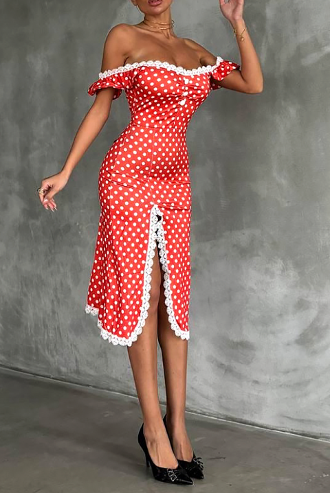 Φόρεμα MREVILDA, Χρώμα: κόκκινο, IVET.EU - Εκπτώσεις έως -80%